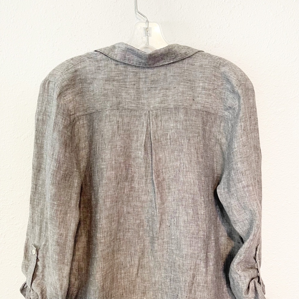 Saks Fifth Avenue Linen Long Sleeve Button Shirt - Picture 6 of 10